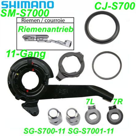 Shimano Schalteinheit Alfine 8-G. CJ-S700-11 7R/7L Riemenantrieb SG-S7000-11 SG-S7001-11