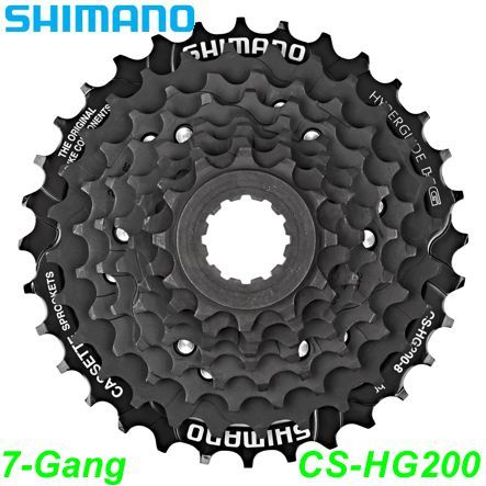 Shimano Kassette 7-G. CS-HG200 12-32 Zähne Box
