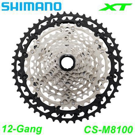Shimano Kassette 12-G. CS-M8100 XT 10-45 Zähne Single/Double Box Micro Spline