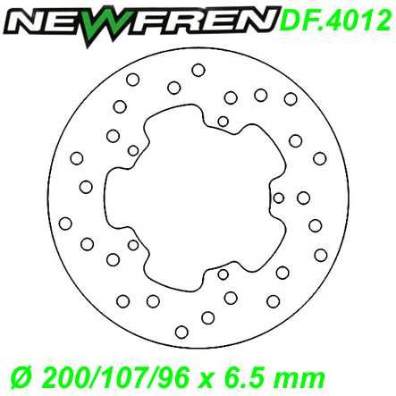 Bremsscheibe DF.4012-A Ø 200/107/96 x 6.5 mm Gilera Malaguti F12 Piaggio ET4/FREE PTT/Fly 125