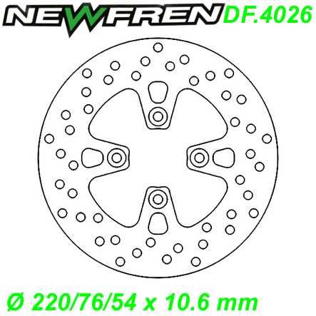 Bremsscheibe DF.4026-A Ø 220/76/54 x 10.6 mm BMK XN YP Yamaha MAJESTY YP TEO'S XN
