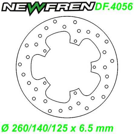 Bremsscheibe DF.4056-A Ø 260/140/125 x 6.5 mm Apriolia SR Gilera NEXUS Piaggio BEVERLY CARNABY