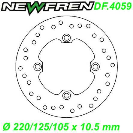 Bremsscheibe DF.4059-A Ø 220/125/105 x 10.5 mm Honda @ NES DYLAN SES PSI SH 125 150cc