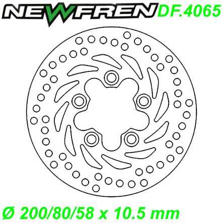 Bremsscheibe DF.4065-A Ø 200/80/58 x 10.5 mm Kymco GRAND DINK 250  NEW DINK 200