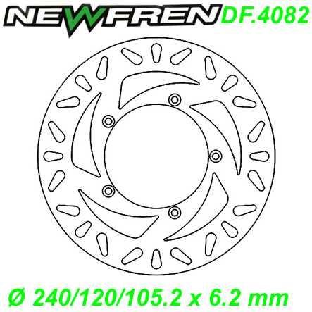 Bremsscheibe DF.4082 A Ø 240/120/105.2 x 6.2 mm Aprilia ARECIFE ATLANTIC Benelli VELVET