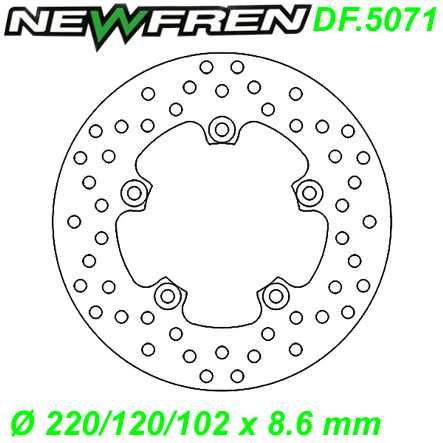 Bremsscheibe DF.5071-A Ø 220/120/102 x 8.6 mm Aprilia RS RST RSV SL FALCO TUONO V4R Benelli