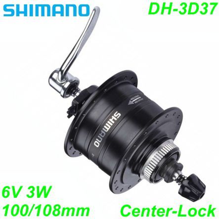 Shimano Nabendynamo DH-3D37 CenterLock 32-L 6V/3W schwarz 100/108mm