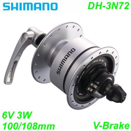 Shimano Nabendynamo DH-3N72 V-Brake 32-L 6V/3W silber 100/108mm