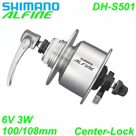 Shimano Nabendynamo DH-S501 CenterLock 32-L 6V/3W silber 100/108mm