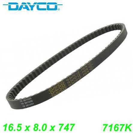 Keilriemen DAYCO 16.5 x 8.0 x 747 (7167K) Aprilia Beta Honda Malaguti MBK Yamaha