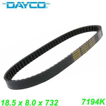 Keilriemen DAYCO 18.5 x 8.0 x 732 7194K Honda Torpedo 2/4T Piaggio Vespa ET2/4 Zip 4T 50cc
