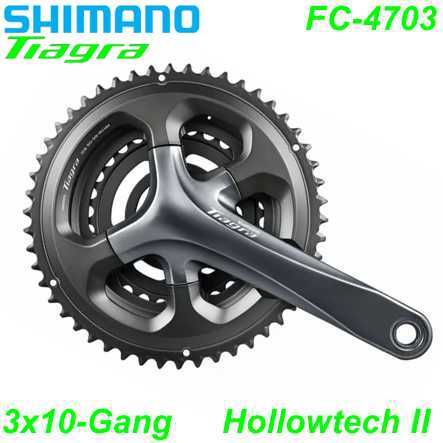 Shimano Kettenradgarnitur Tiagra FC-4703 HT II 3x10 30/39/50Z 175 mm Triple schwarz
