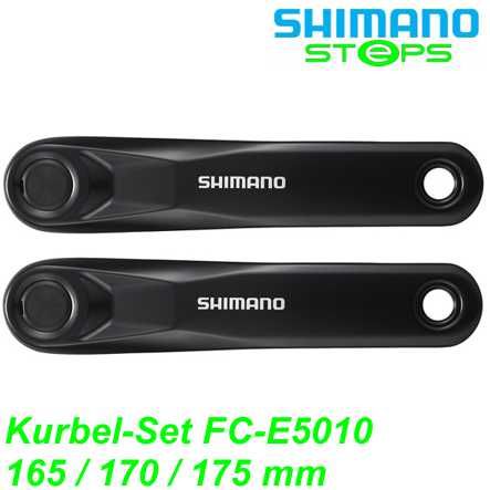 Shimano Steps 4-kant Kurbel FC-E5010 li/re 165 schwarz
