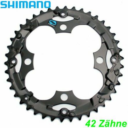 Shimano Kettenblatt 3x8-G. FC-M410 FC-M341 42 Z. Ø 104 HS schwarz Y1GU98020