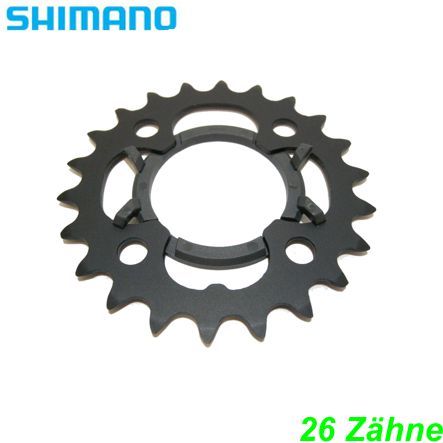 Shimano Kettenblatt 3x9-G. FC-M431 26 Z. Ø 64 schwarz Y1M298010