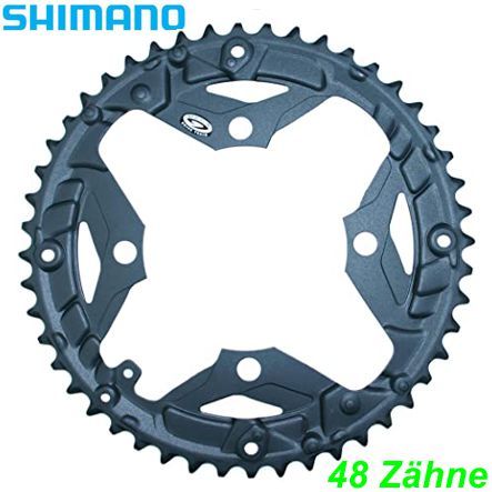 Shimano Kettenblatt 3x9-G. FC-M431 48 Z. Ø 104 HS schwarz Y1M298070