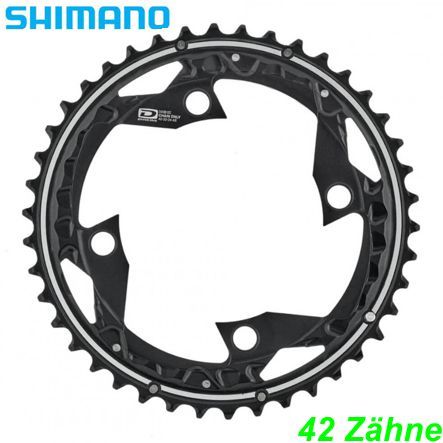Shimano Kettenblatt 3x10-G. FC-M610 42 Z Ø 104 AE schwarz Deore Y10098020