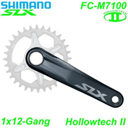 Shimano Kettenrad 1x12 HT II FC-M7100 165 o.Kettenblatt 52mm SLX o/TL