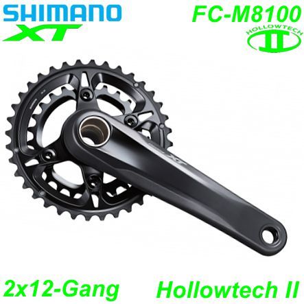 Shimano Kettenrad 2x12 HT II FC-M8100 165-36x26 Z. 48.8 mm o/TL