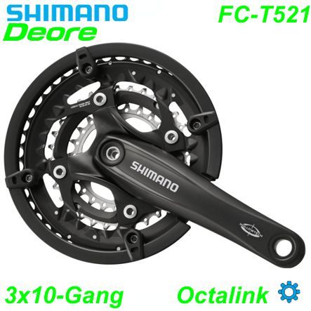 Shimano Kettenrad 3x10 Oct FC-T521 170-44x32x24 schwarz HS