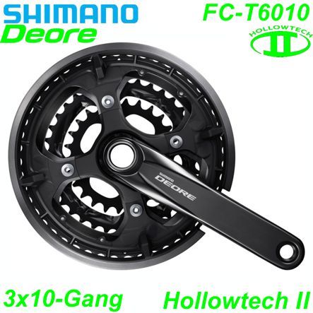 Shimano Kettenrad 3x10 HT II Fc-T6010 170-48x36x26 Deore schwarz 50 mm o.TL