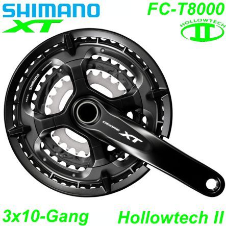 Shimano Kettenrad 3x10 HT II FC-T8000 170-48x36x26 XT schwarz 50 mm m.TL
