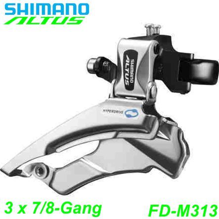 Shimano Umwerfer 3x7/8-G. FD-M313 Altus Do-Sw Du-P 66-69° 28.6/31.8/34.9 Box