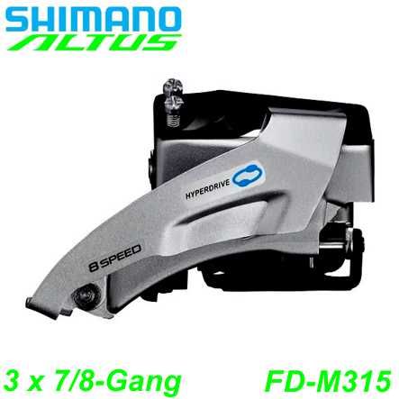 Shimano Umwerfer 3x7/8-G. FD-M315 Altus Do-Sw Du-P 64-69°