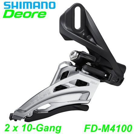 Shimano Umwerfer 2x10-G. FD-M4100-D Deore To-Sw Du-Pu 66-69° 28.6/31.8/34.9 Box