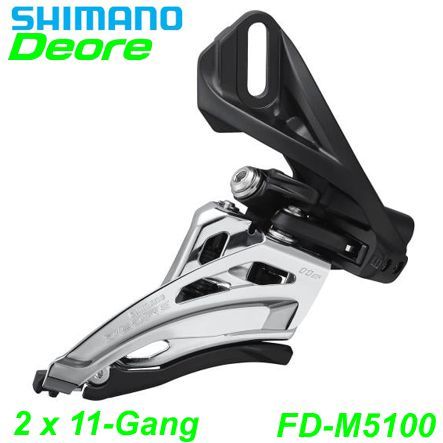 Shimano Umwerfer 2x11-G. FD-M5100-D Deore schwarz Do-Sw Du-Pu 66-69° Direkt Box