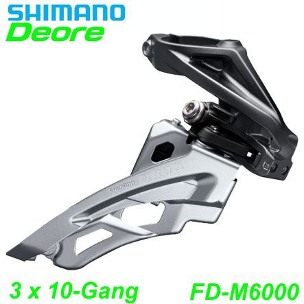 Shimano Umwerfer 3x10-G. FD-M6000-H Deore Si-Sw F-Pull 66-69° 28.6/31.8/34.9mm