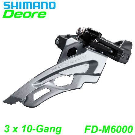 Shimano Umwerfer 3x10-G. FD-M6000-M Deore Si-Sw F-Pull 66-69° 28.6/31.8/34.9mm
