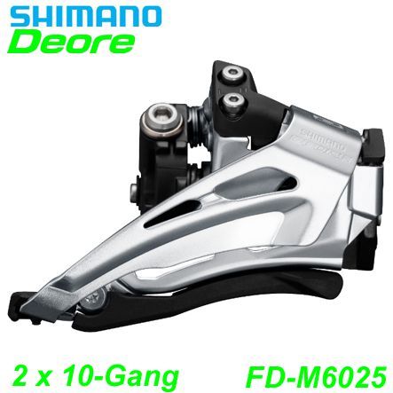 Shimano Umwerfer 2x10-G. FD-M6025-L Deore To-Sw Du-Pu 66-69° 28.6/31.8/34.9
