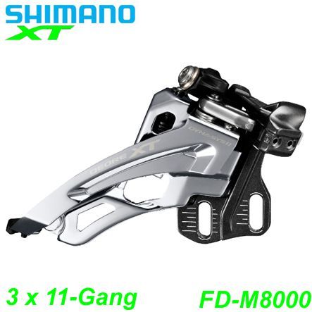Shimano Umwerfer 3x11-G. FD-M8000-E XT Si-Sw Front-Pull 66-69° Platte 40Z Box
