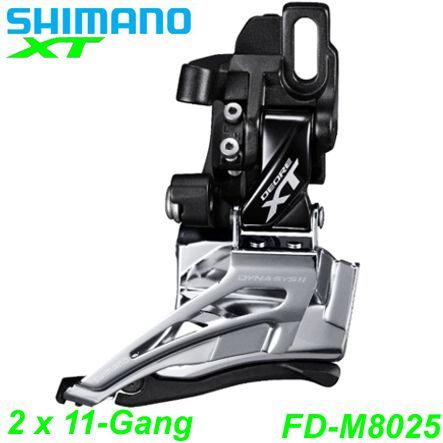 Shimano Umwerfer 2x11-G. FD-M8025-D XT Do-Sw Du-Pu 66-69° Anlöt Box