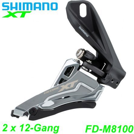 Shimano Umwerfer 2x12-G. FD-M8100-D Deore XT SI-Sw Fr-Pu 66-69° 38Z Direktmontage Box