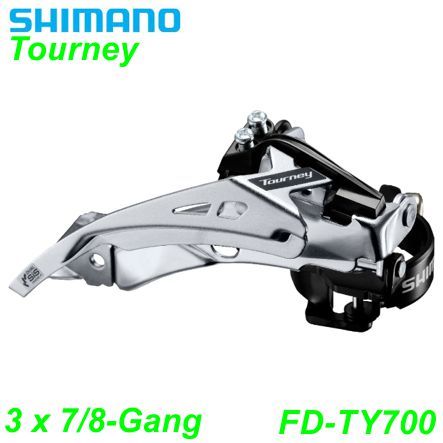 Shimano Umwerfer 7/8-G. FD-TY600 Tourney Triple Do-Sw Du-P 66-69° 28.6/31.8/34.9 Box