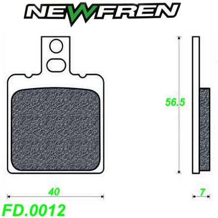 Scheibenbremsbelag NEWFREN FD.0012 Sinter Aprilia Benelli Beta Cagiva Gilera Honda Italjet Malaguti