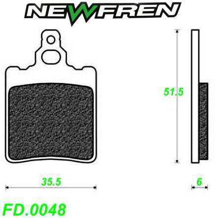 Scheibenbremsbelag NEWFREN FD.0048 Sinter Aprilia Beta Caciva Derbi Fantic Garelli Gilera KTM