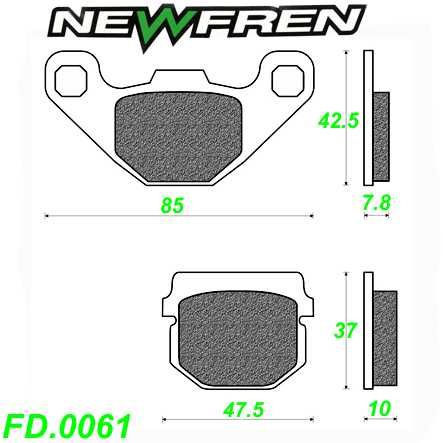 Scheibenbremsbelag NEWFREN FD.0061 Sinter Peugeot Looxor PTT