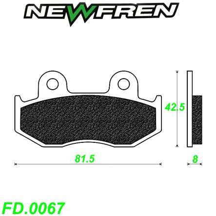 Scheibenbremsbelag NEWFREN FD.0067BR Organisch Honda CH CN CR XL XR TRX Suzuki BURGMAN SKY 250 400cc