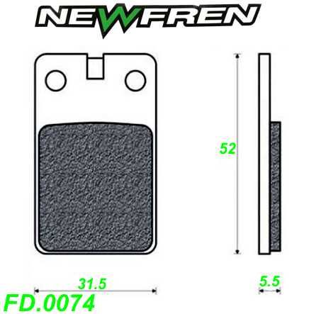 Scheibenbremsbelag NEWFREN FD.0074 Sinter Benelli Beta Fantic Garelli Gilera Malaguti
