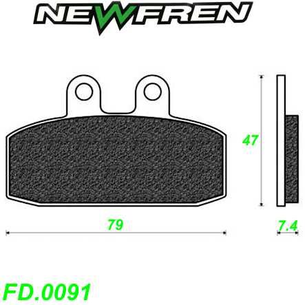Scheibenbremsbelag NEWFREN FD.0091 Sinter Aprilia Cagiva Derbi Fantic Garelli Gilera Honda Malaguti