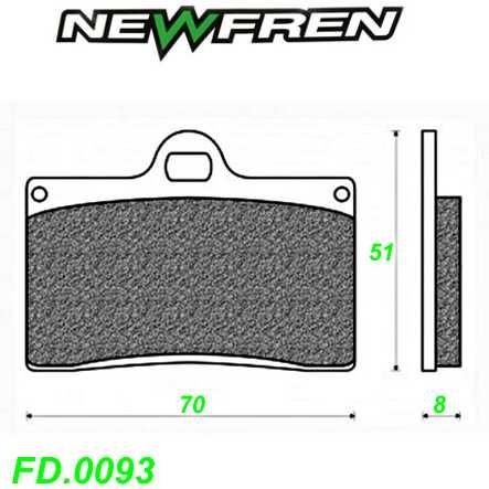 Scheibenbremsbelag NEWFREN FD.0093 Organisch Aprilia Beta Cagiva Ducati Fantic Gasgas Gilera