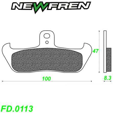 Scheibenbremsbelag NEWFREN FD.0113 Sinter Aprilia Cagiva Gilera HUSQVARNA MOTO MORINI