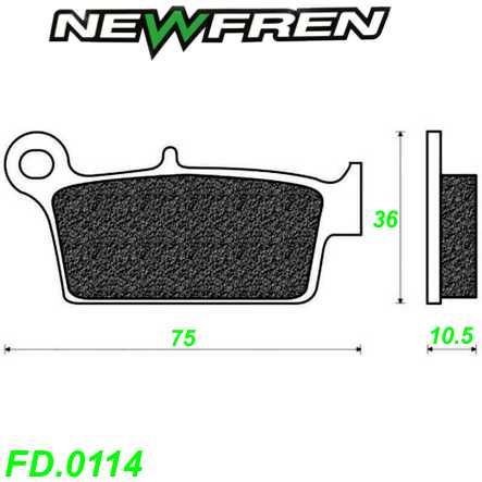 Scheibenbremsbelag NEWFREN FD.0114 Sinter CPI Fantic Hercules Honda Kymco Peugeot Suzuki Yamaha