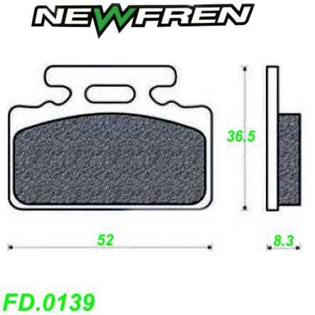 Scheibenbremsbelag NEWFREN FD.0139 Honda NH LEAD 80 RS R Kymco MANBOY YUP ZAP Sym