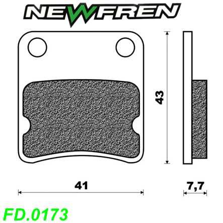 Scheibenbremsbelag NEWFREN FD.0173 Sinter Cagiva CITY  Garelli PANTHER Honda DIO Sym CINDERELLA