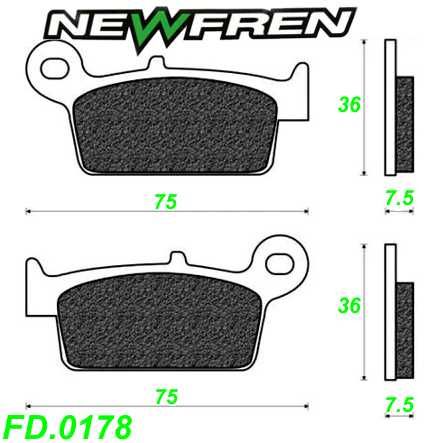 Scheibenbremsbelag NEWFREN FD.0178 Sinter Honda NS-1 Shadow Peugeot SV 50 125  Zenith Beta RR E4