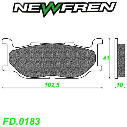 Scheibenbremsbelag NEWFREN FD.0183 BR Organisch Yamaha STRYKER FZX MAJESTY YP SRV T TY XJ XV XVS